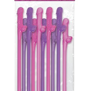 BACHELORETTE DICKY SIPPING STRAWS 10PC
