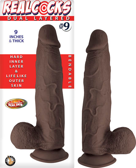 27883realcocksno9darkbrowndildo