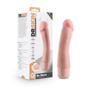DR. SKIN SILICONE DR. STEVE 7 IN VIBRATING DILDO BEIGE