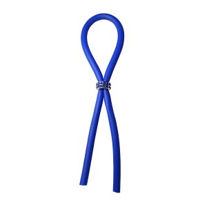 C-RING LASSO BLUE GEMS BEAD SILICONE BLUE