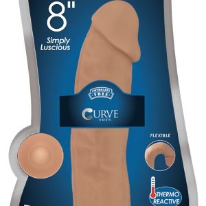 FLESHSTIXXX 8IN SILICONE DILDO NO BALLS LATTE