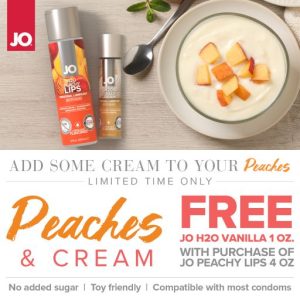 JO PEACHES & CREAM PEACHY LIPS 4OZ & VANILLA 1OZ