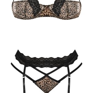(WD)PURRFECT BRA & GARTER PANT LEOPARD 2XL