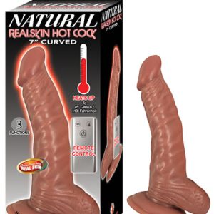 (WD) NATURAL REALSKIN HOT COCK CURVED 7IN BROWN