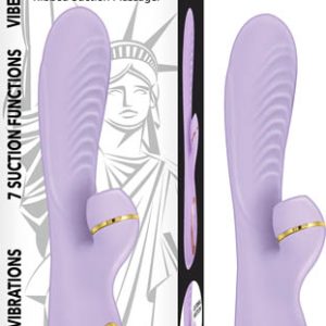 (WD) VIBES OF NEW YORK RIBBED SUCTION MASSAGER LAVENDER