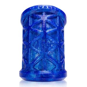 MORPH SLEEK GEOMETRIC PATTERN BALLSTRETCHER SILICONE SMOOSH BLUEBALLS(NET)