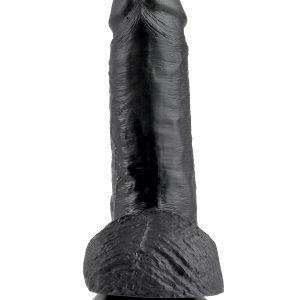 KING COCK 7 IN COCK W/BALLS BLACK