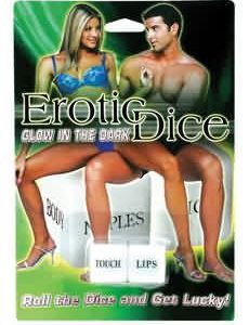 GLOW IN THE DARK EROTIC DICE-(EACH)