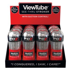 PDX ELITE VIEWTUBE SEE-THRU STROKER DISPLAY 12CT