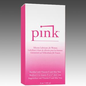 PINK SILICONE LUBE4 OZ GLASS BOTTLE