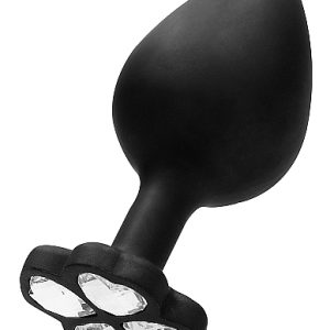 EXTRA LARGE LUCKY DIAMOND BUTT PLUG BLACK