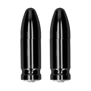 OUCH MAGNETIC NIPPLE CLAMPS DIAMOND BULLET BLACK