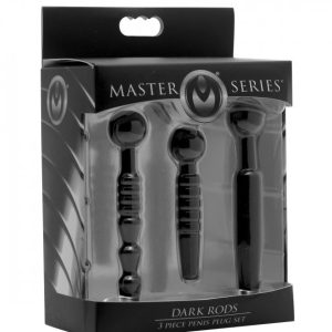 MASTER SERIES DARK RODS 3 PIECE PENIS PLUG SET SILICONE