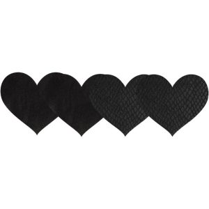 PEEKABOO PASTIES CLASSIC BLACK HEARTS