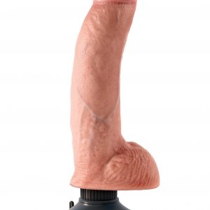 KING COCK 9 IN COCK W/BALLS FLESH VIBRATING