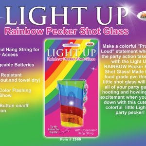 LIGHT UP RAINBOW PECKER SHOT GLASS