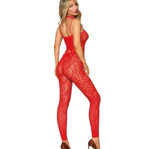 BODYSTOCKING & HARNESS POINSETTIA O/S