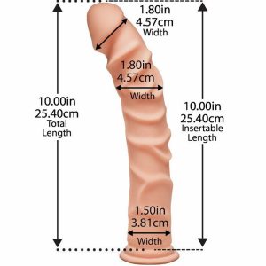 THE D RAGIN' D 10 VANILLA BEIGE ULTRASKYN DILDO "