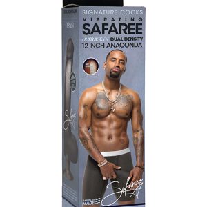 SIGNATURE COCKS SAFAREE ULTRASKYN VIBRATING 12 IN ANACONDA