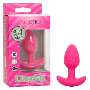 CHEEKY VIBRATING GLOW-IN-THE- DARK BUTT PLUG