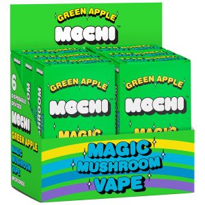 MOCHI MAGIC MUSHROOM VAPE GREEN APPLE 6PACK DISPLAY (NET)