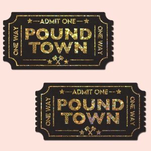 PASTEASE POUND TOWN ONE-WAY TICKETS GOLD GLITTER