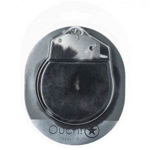 (D) OUCH! HEAVY DUTY FLUFFY HANDCUFFS - BLACK