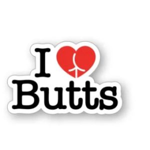 I HEART BUTTS PIN (NET)