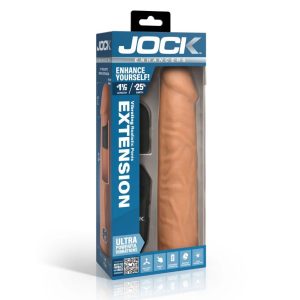 JOCK ENHANCERS 1.5IN REALISTIC PENIS EXTENSION VIBRATING MEDIUM