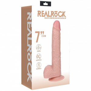 REALROCK 7IN COCK W/BALLS R/STRAIGHT FLESH