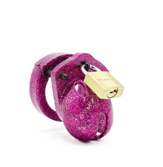 CB MINI ME PINK GLITTER CHASTITY KIT