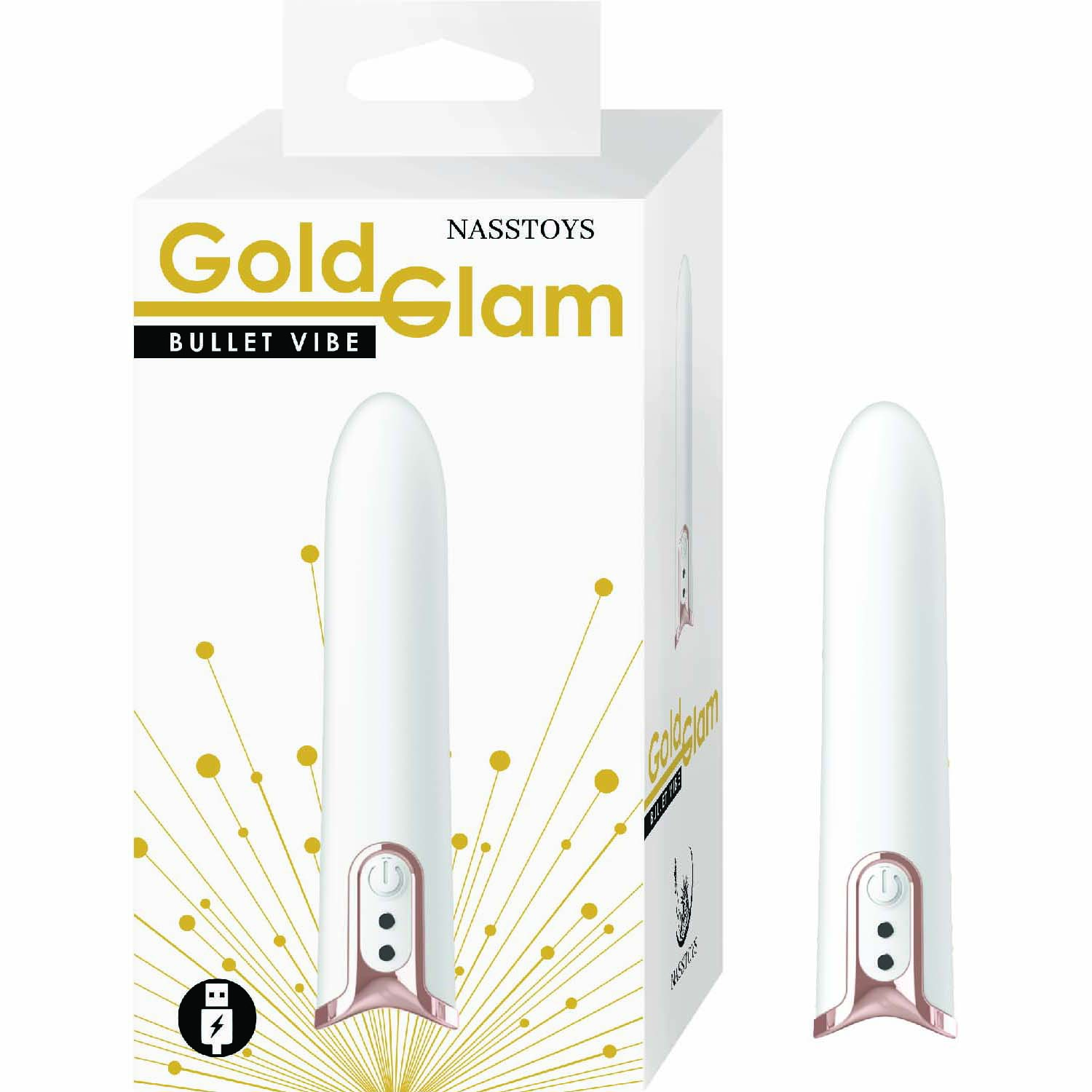 GOLD GLAM BULLET VIBE WHITE