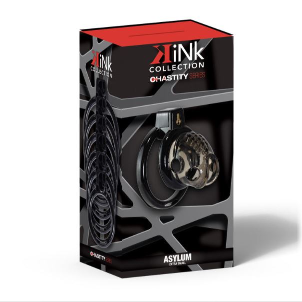 KINK CHASTITY ASYLUM COCK CAGE XS CLEAR BLACK