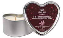 HEMP SEED 3 N 1 VALENTINE 2026 HEART MASSAGE CANDLE XOXO 4.7 OZ