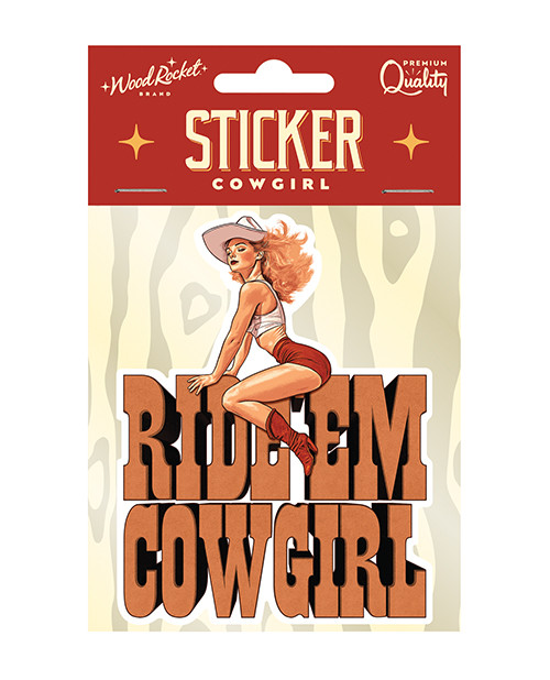 RIDE EM COWGIRL STICKER (NET)