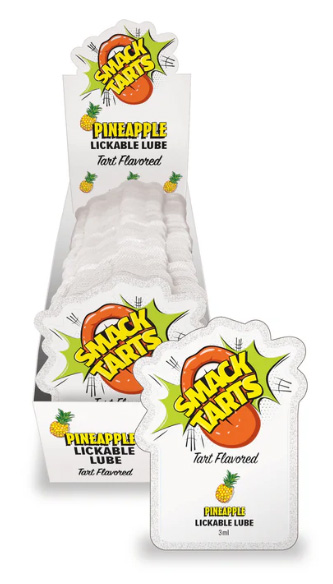 SMACK LICKABLE MASSAGE OIL 36 PC DISPLAY PINEAPPLE