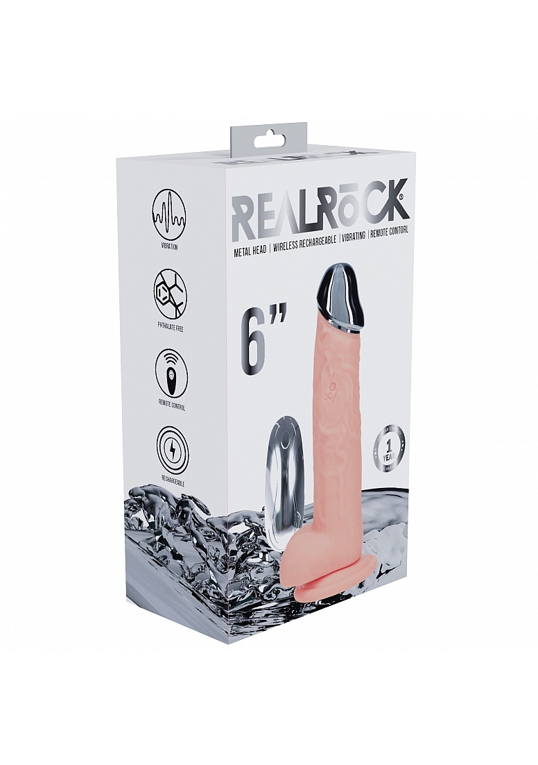 REALROCK WIRELESS RECHARGEABLE METALHEAD REGULAR STRAIGHT W/BALLS