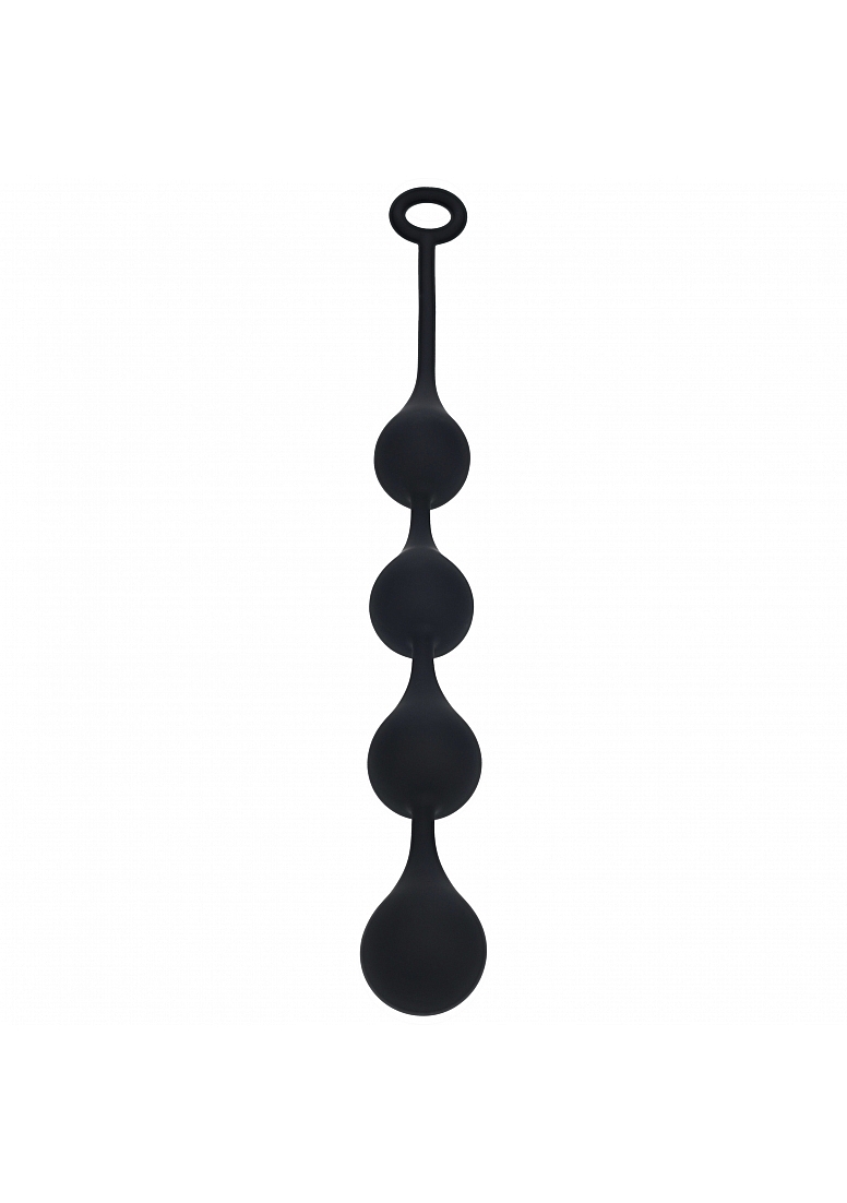 LEVELZ WATERDROP SILICONE ANAL BALLS L 40MM BLACK