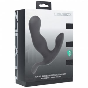 LEVELZ HEATING & VIBRATING SILICONE PROSTATE STIMULATOR BLACK