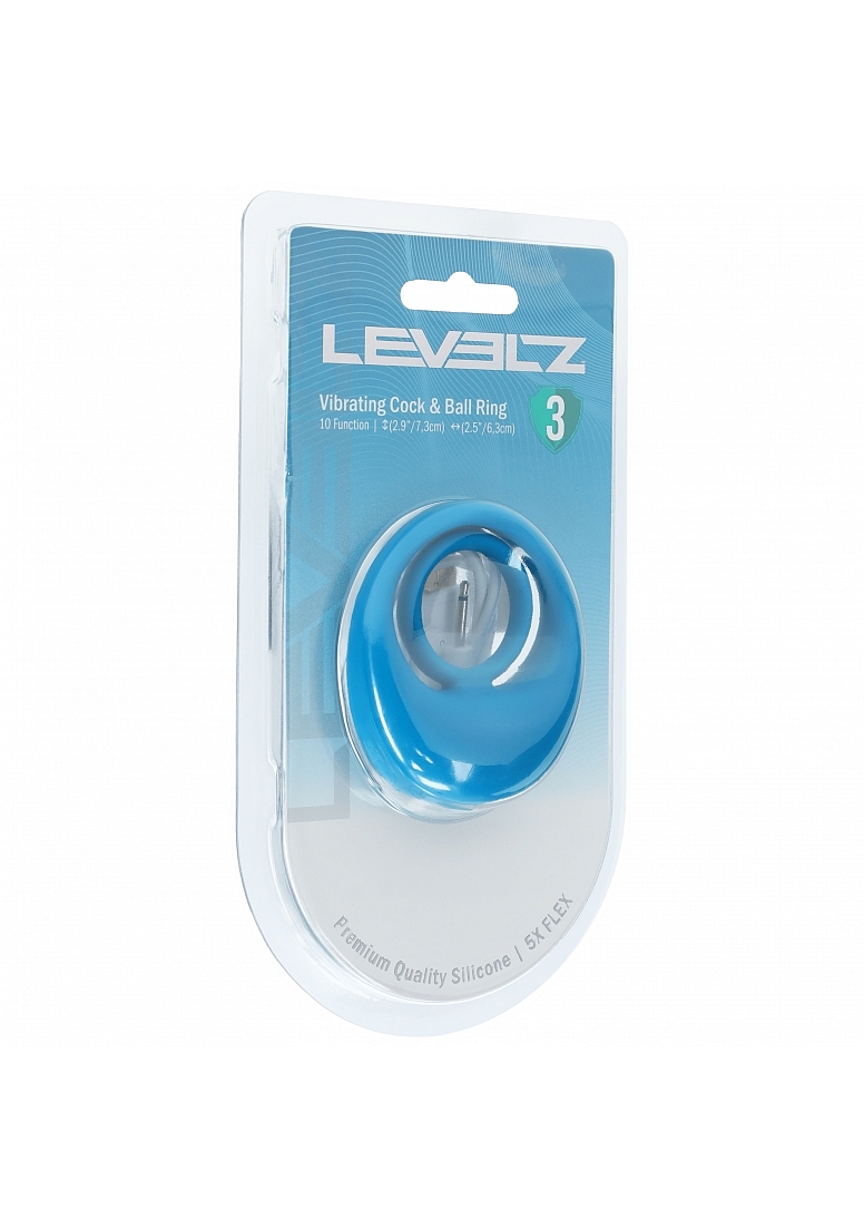 LEVELZ VIBRATING LIQUID COCK & BALL RING TEAL