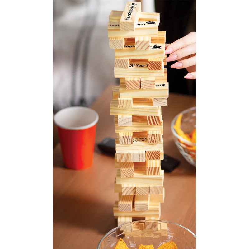 TOWER TEASE NAUGHTY SEX GAME ASSORTED WOODEN BLOCKS/SAYINGS