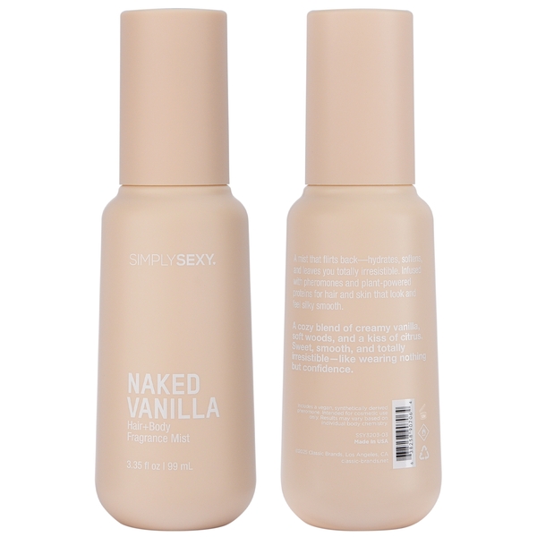 SIMPLY SEXY PHEROMONE HAIR AND BODY MIST NAKED VANILLA 3.35OZ