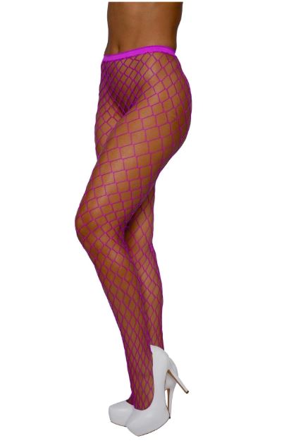 PANTYHOSE FENCE NET NEON MAGENTA OS