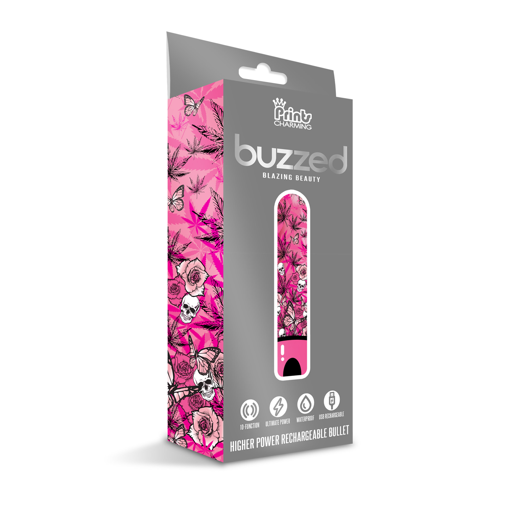 PRINTS CHARMING BUZZED HIGHER POWER RECHARGEABLE BULLET BLAZING BEAUTY
