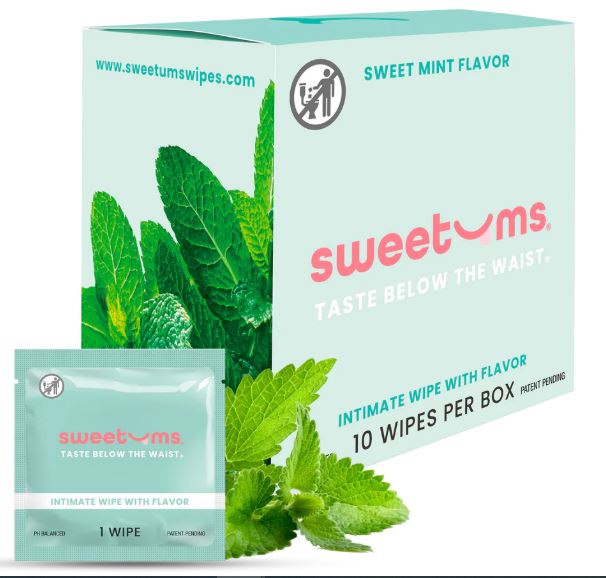 SWEETUMS SWEET MINT FLAVORED WIPES 10 PC