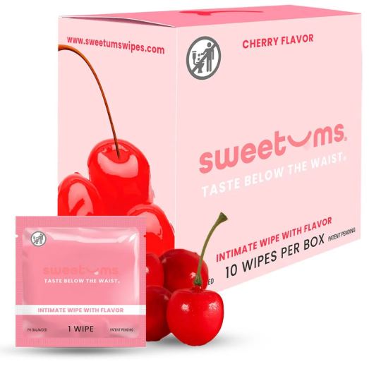 SWEETUMS CHERRY FLAVORED WIPES 10 PC
