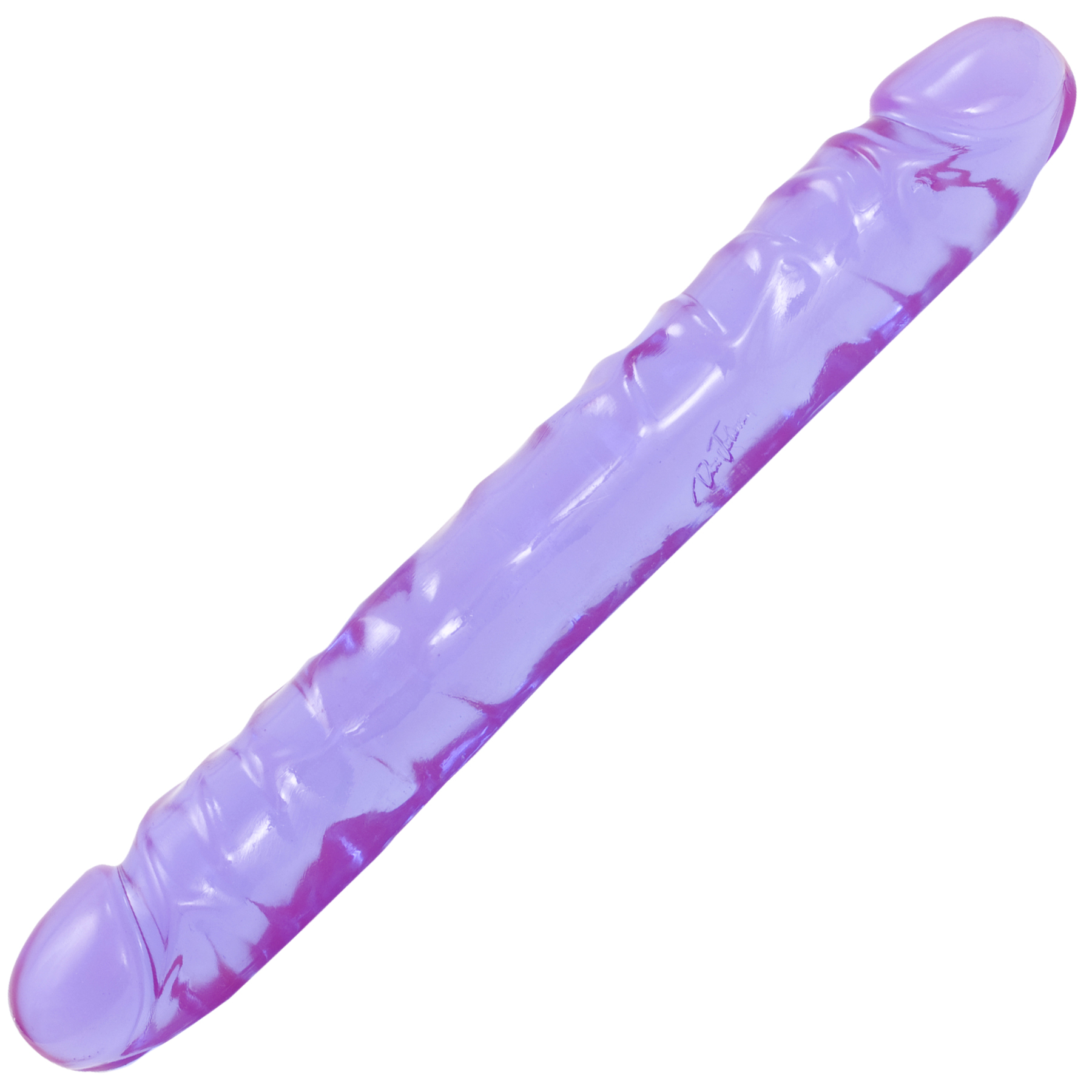 CRYSTAL JELLIES 12IN JR DOUBLE DONG PURPLE