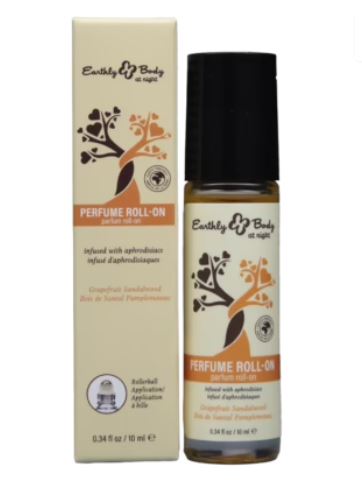 EARTHLY BODY AT NIGHT ROLL-ON PERFUME APHRODISIAC COLLECTION GRAPE FRUIT SANDALWOOD 10ML