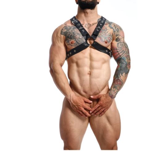 MALE BASICS DNGEON CLASSIC CROSS HARNESS BLACK O/S