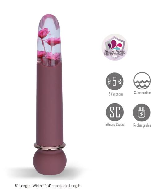 FLORA RECHARGEABLE FLOWER BULLET JAGUAR POWER BURGUNDY
